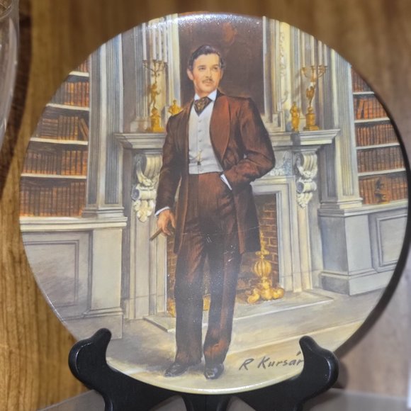 Rare Gone with the wind "Rhett Butler" collectors plate Numbered Original run.